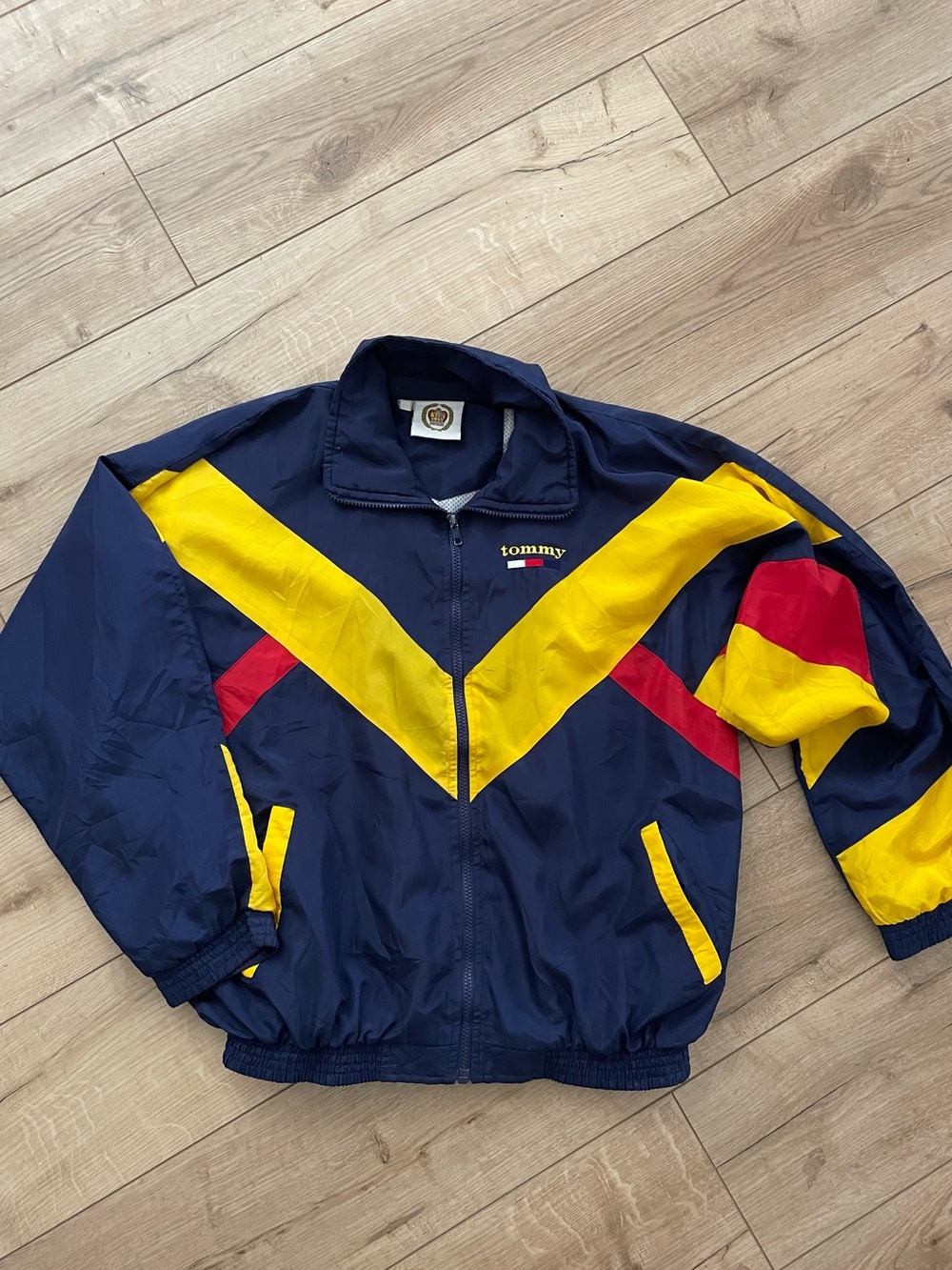 Vintage 90s Tommy Sports Windbreaker JR Sportswear Made in Canada Colorblock M/L